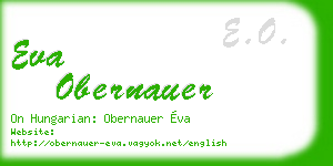 eva obernauer business card